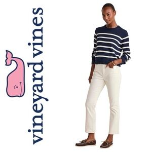 VINEYARD VINES Kick Flare High Rise Corduroy Pants in Stone Size 34 NWT